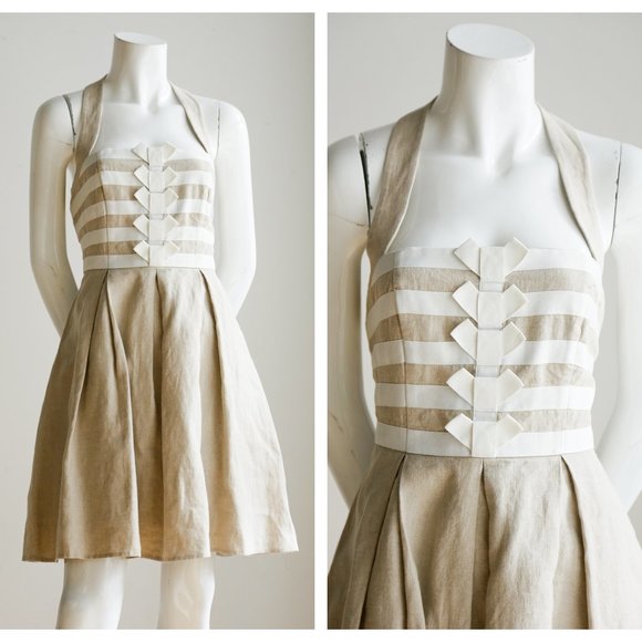 Jessica Simpson Dresses & Skirts - Jessica Simpson Cute Halter Top Linen Summer Dress